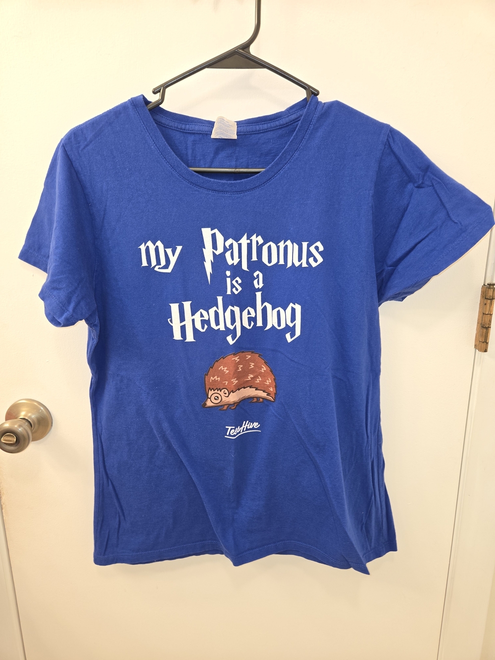 Blue 'My Patronus is a Hedgehog' T-shirt